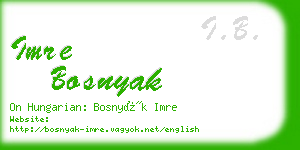 imre bosnyak business card